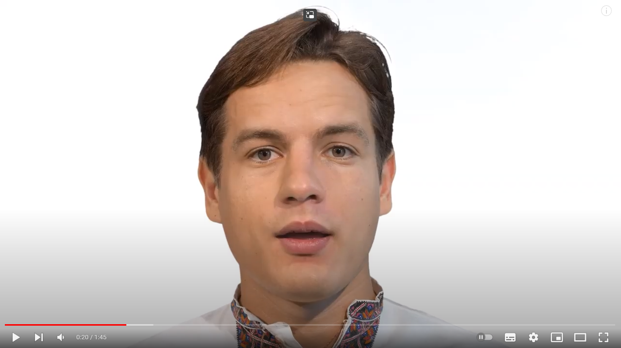 Ukraine Klimagesichter Screenshot eines Videos zur Geschichte des KlimaGesichts aus der Ukraine